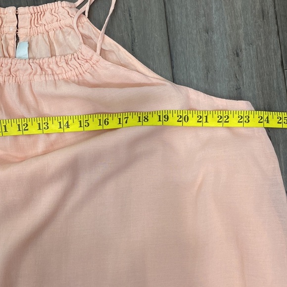 Loft Flounce Halter Midi Dress Large peach costal sunset - Picture 12 of 12